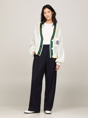 TAILORED KNIT CARDIGAN - Ecru