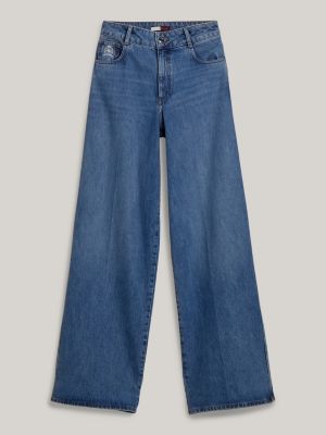 Crest Ethan High Rise Wide Leg Jeans | Blue | Tommy Hilfiger