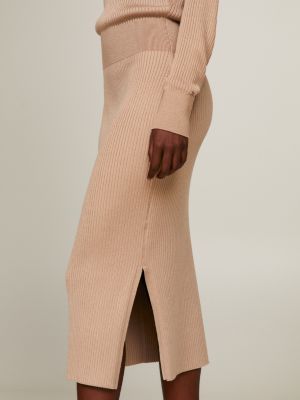 beige geripptes sweatshirt-kleid im polo-stil für damen - tommy hilfiger