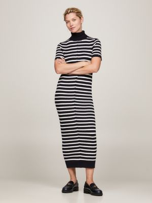 Tommy Hilfiger Pointelle Stripe F&f Dress - Knitted dresses 