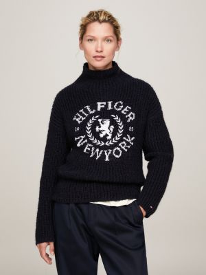 Tommy hilfiger black jumper on sale womens