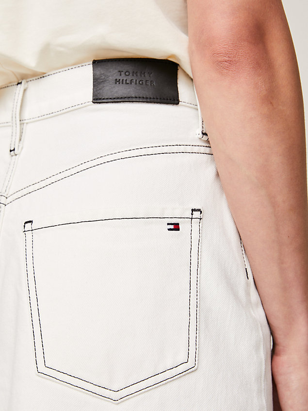 denim jeansrock in a-linie mit mittelhohem bund für damen - tommy hilfiger
