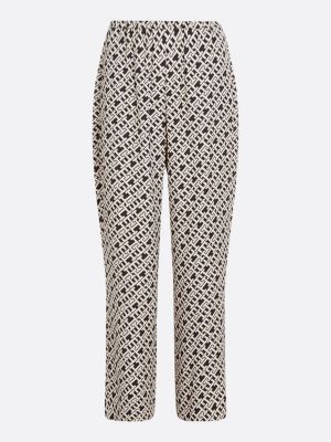 Pull-On TH Monogram Relaxed Trousers | Black | Tommy Hilfiger