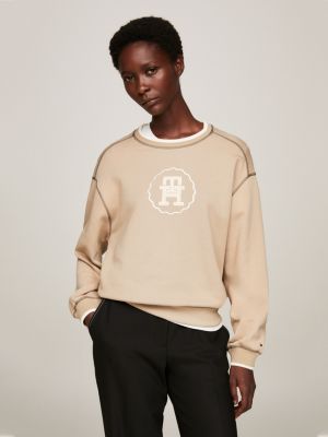 Sudadera Cropped Color Block Con Capucha White  Sudaderas Tommy Hilfiger  Mujer ⋆ The Locus of Control