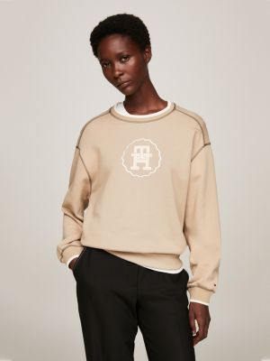 Tommy Hilfiger - Sudadera Regular de Cuello Redondo para Mujer