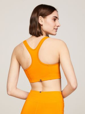 Sport Essential Signature Skinny Medium Support Bra, Orange