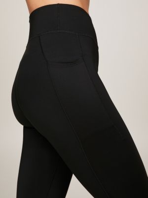 High-Waisted Zip-Pocket Side-Rib Elevate 7/8-Length Leggings for Women