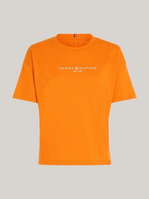 Orange tommy on sale hilfiger shirt