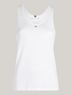 white sport essential th cool slim tank top for women tommy hilfiger