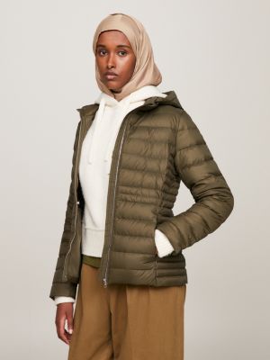 Hooded Down Padded Jacket Khaki Tommy Hilfiger