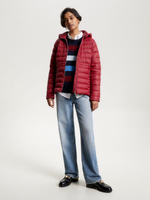 Doudoune femme discount rouge tommy hilfiger