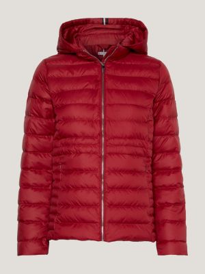 Tommy hilfiger down jacket clearance women's red