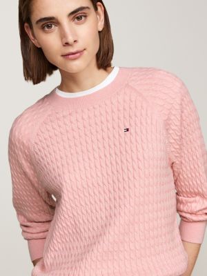 Pink tommy sweater best sale