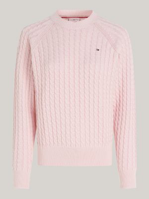 Womens pink cheap tommy hilfiger jumper