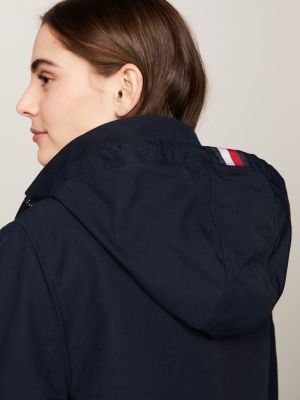 Essential Relaxed Water Repellent Parka Blue Tommy Hilfiger