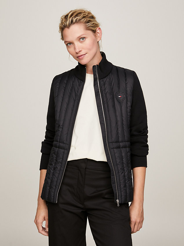black padded lightweight jacket for women tommy hilfiger