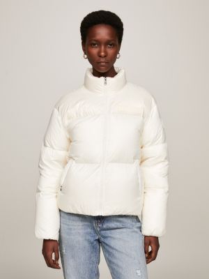 White puffer jacket store tommy hilfiger