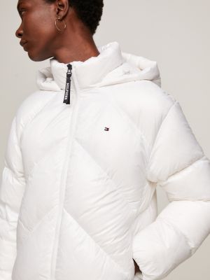 Chevron Padded Lightweight Jacket | White | Tommy Hilfiger