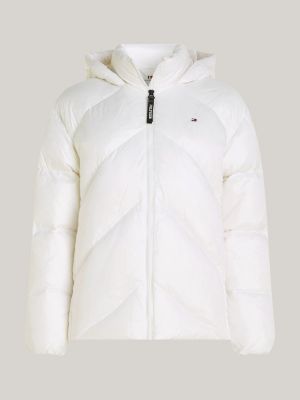 Chevron Padded Lightweight Jacket | White | Tommy Hilfiger