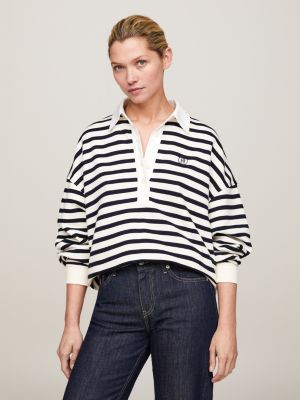Buy Tommy Hilfiger Women's Cotton Sweatshirt (A9AJH121M_Classic  White_Medium) at