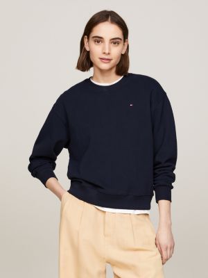 Sudadera Bordada De Algodón Con Cuello Redondo Desert Sky Tommy Hilfiger -  Mujer