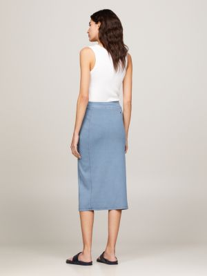 Midi Ribbed Pencil Skirt