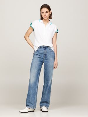 Regular Fit Poloshirt mit Flügelärmeln | Weiß | Tommy Hilfiger 