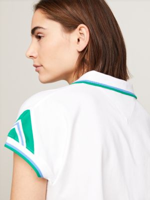 Regular Fit Cap Sleeve Polo | White | Tommy Hilfiger