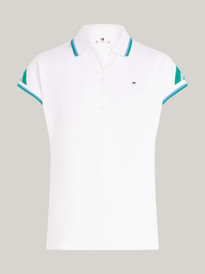 Regular Fit Poloshirt mit Flügelärmeln | Weiß | Tommy Hilfiger 