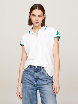 TOMMY HILFIGER - Women's slim polo shirt with signature collar