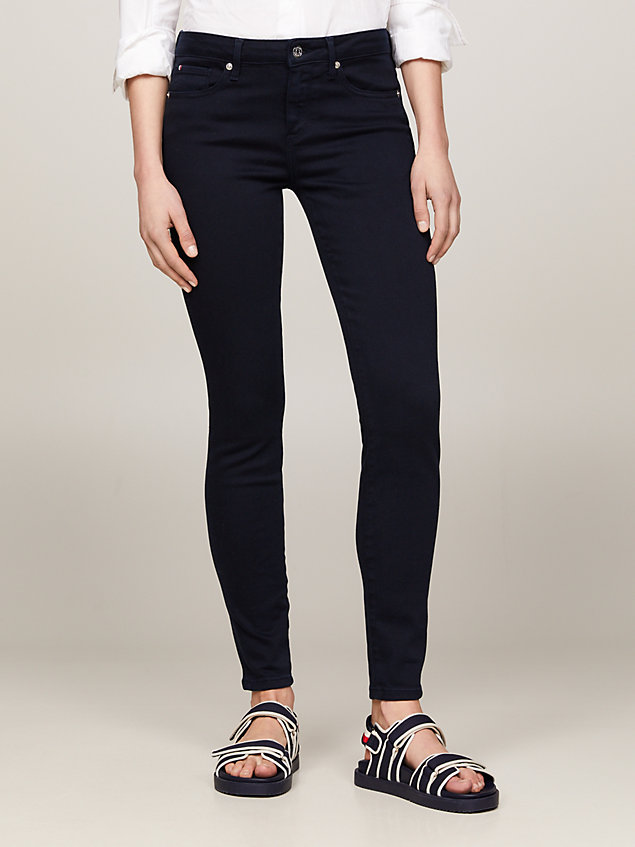 blue th flex como high rise skinny jeans for women tommy hilfiger