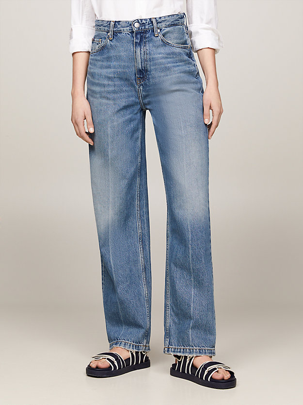 High Rise Relaxed Straight Faded Jeans | Denim | Tommy Hilfiger