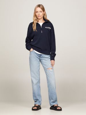 denim classics straight jeans mit mittelhohem bund für damen - tommy hilfiger