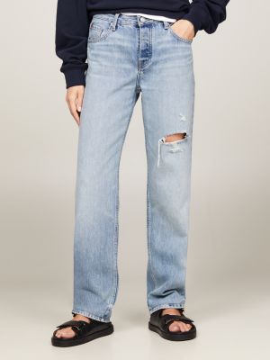 Jeans femme effet outlet usé