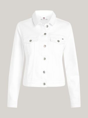 Mens white trucker clearance jacket