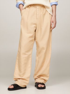 Buy Athleta Green Mid Rise Wide Leg Linen Trousers from Next Ireland