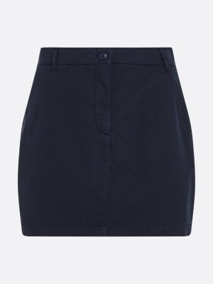 minigonna chino tinta in capo con bandierina blu da donne tommy hilfiger