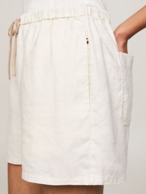 shorts regular fit leggeri beige da donne tommy hilfiger