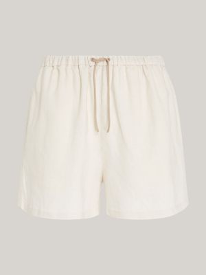 shorts regular fit leggeri beige da donne tommy hilfiger