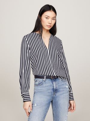 Striped V-Neck Top