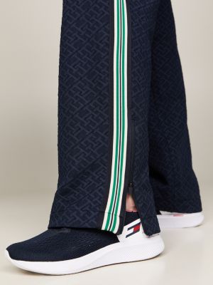 joggers sport th monogram relaxed fit blu da donne tommy hilfiger