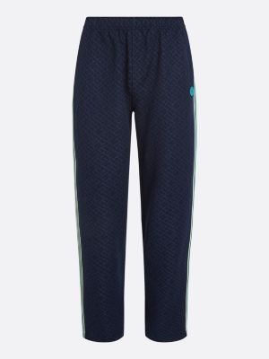 joggers sport th monogram relaxed fit blu da donne tommy hilfiger