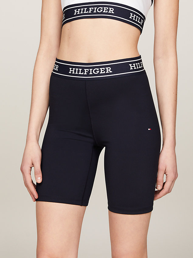 blue sport th cool hilfiger monotype shorts for women tommy hilfiger