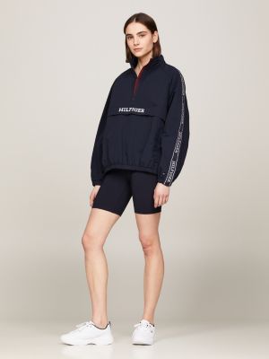 giacca a vento hilfiger monotype sport blu da donne tommy hilfiger