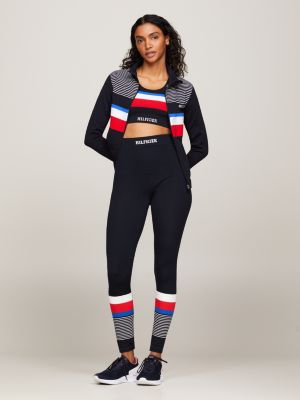 Tommy Hilfiger Womens Performance High Rise Flag Blocked Legging :  : Clothing, Shoes & Accessories