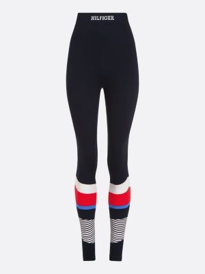 Sport high rise naadloze lange legging Blauw Tommy Hilfiger