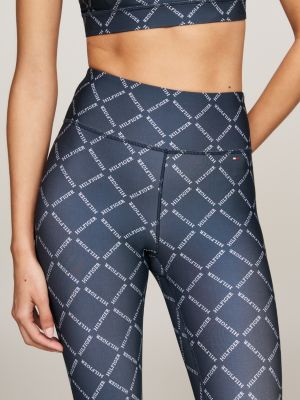 leggings sport hilfiger monotype grigio da donne tommy hilfiger