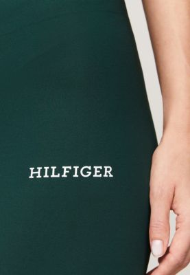 green sport hilfiger monotype high rise full length leggings for women tommy hilfiger