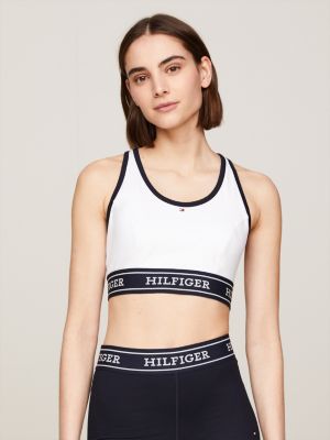 Sport TH Cool Hilfiger Monotype Medium Support Bra, White