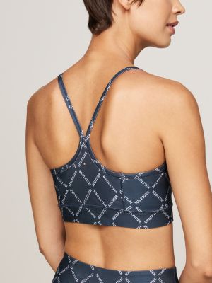 reggiseno sport a sostegno leggero grigio da donne tommy hilfiger